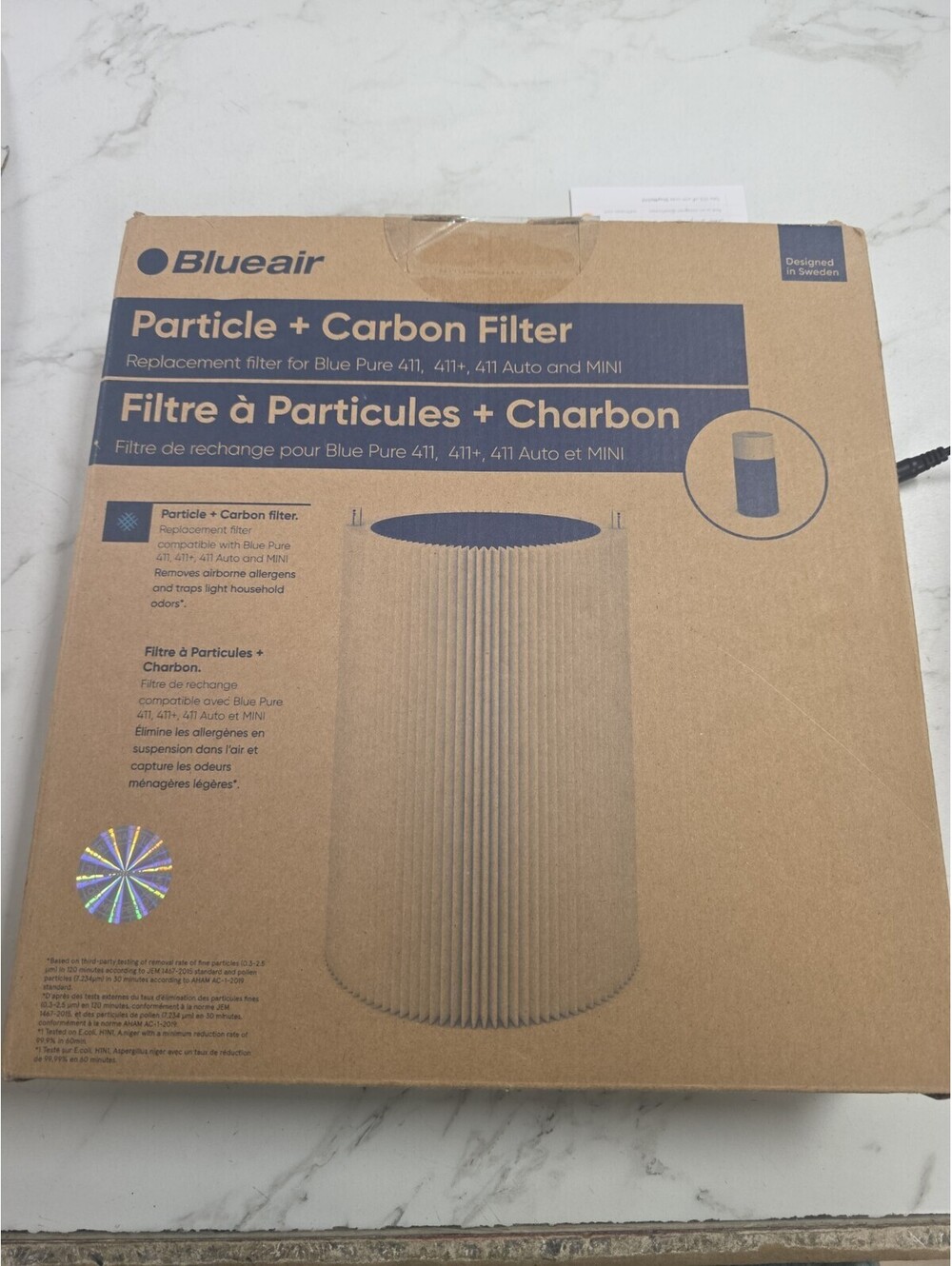 Blueair Blue Pure 411 Genuine Particle + Carbon 411+ 411Auto Air Purifier Filter
